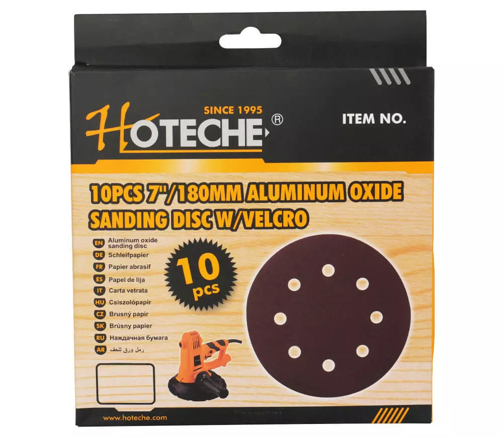 Výsek kruhový so suchým zipsom 7"/180mm P320 10ks HOTECHE 560828