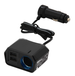 Adaptr s kblom 12V + 2x USB 2400mA SELECT