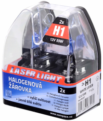 iarovka 12V H1 55W P14, 5s WHITE LASER 2ks