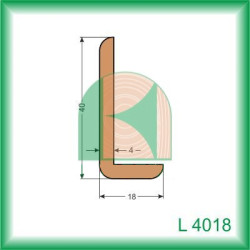 Lita dreven L4018 40x18x2500 mm