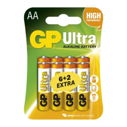Batria GP Ultra alkalick AA / balenie 6+2 ZADARMO (B19218)