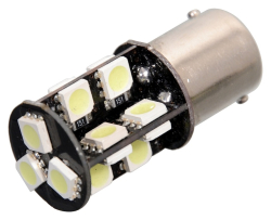 iarovka 19 SMD LED 12V Ba15S s rezistorom CAN-BUS ready biela