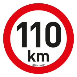 Samolepka obmedzenia rchlosti 110 km/h reflexn (200 mm)