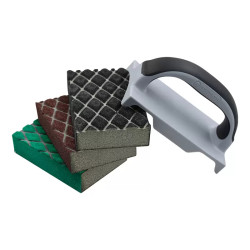 Sada br�snych �pongi� s ergonomickou rukov�ou 4-dielna (90177)