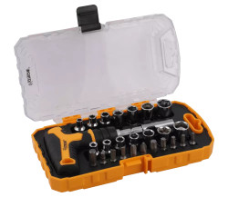 Skrutkova s T rukovou a prsluenstvom 26-dielna sada HOTECHE 250926