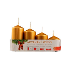 Svieky adventn Glamorous 40/55-70-85-100 zlat mix