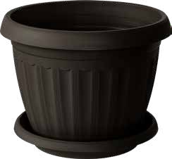 Kvetin�� kruhov� INFINITTY s miskou 16,5cm 1,5L wenge tmavohned�