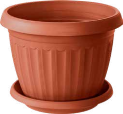 Kvetin�� kruhov� INFINITTY s miskou 20,5cm 3L terakota