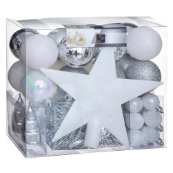 Sada viano�n�ch ozd�b biela/strieborn� 44 ks