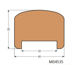 Madlo dreven MD4535 45x35x2500 mm